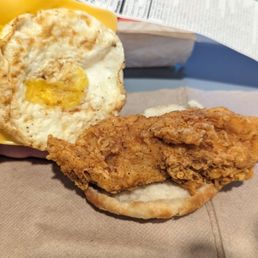 Breaded Chicken, Egg & Cheese Biscuit