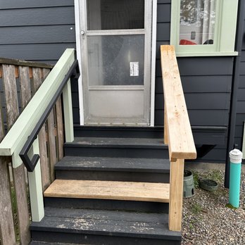 Gold Mountain Contracting - Wooden rail back porch - Electricians Near Me - Seattle, Washington