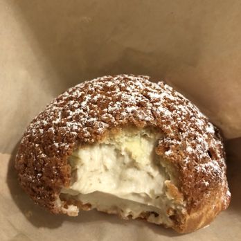 Bibble & Sip - Earl Grey cream puff - look at all that cream! Yummy - Coffee & Tea Near Me - New York, New York