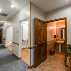 Patient restroom and main hallway