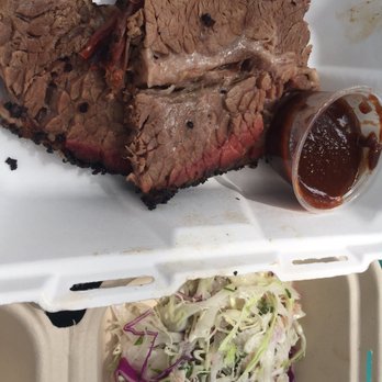 Louie's Craft BBQ - Brisket and slaw - Food Trucks Near Me - Buda, Texas