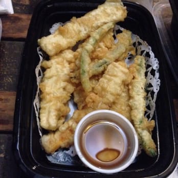 Wokcano - Overbattered undercooked cakey gooey vegetable tempura. :/ totally disappointing - Sushi Bars Near Me - Burbank, California Wokcano - Overbattered undercooked cakey gooey vegetable tempura. :/ totally disappointing - Sushi Bars Near Me - Burbank, California