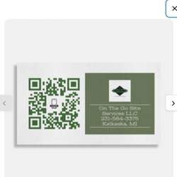 On the Go Site Services - Business card front