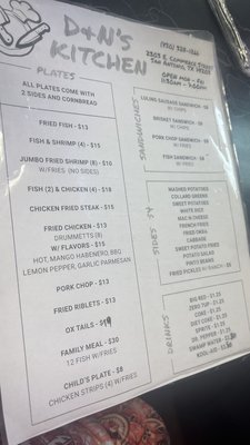 Menu photo 5 D&N Kitchen San Antonio, TX