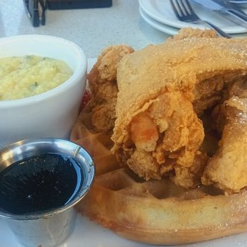 The Rim - My chicken and waffles sub Grits, Delicious! - Wine Bars Near Me - Fort Worth, Texas The Rim - My chicken and waffles sub Grits, Delicious! - Wine Bars Near Me - Fort Worth, Texas