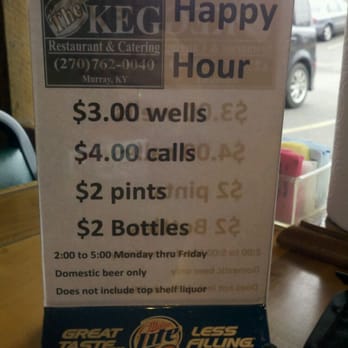 The Keg Restaurant - The Happy Hour Specials - Cajun/Creole Near Me - Murray, Kentucky