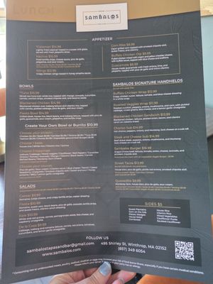 Menu photo 2 Sambalos Winthrop, MA Menu photo 2 Sambalos Winthrop, MA