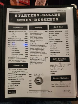 Menu photo 3 Texaz Grill Phoenix, AZ