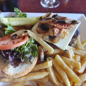 Black Bear Restaurant - Bacon swiss burger - American Near Me - Lake Placid, New York Black Bear Restaurant - Bacon swiss burger - American Near Me - Lake Placid, New York