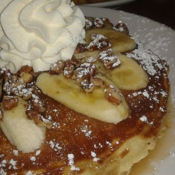 Another Broken Egg Cafe - Banana Bourbon Pancakes. Best thing here. - Breakfast & Brunch Near Me - Burbank, California Another Broken Egg Cafe - Banana Bourbon Pancakes. Best thing here. - Breakfast & Brunch Near Me - Burbank, California