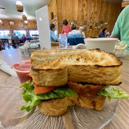 BLT with side of raspberry-applesauce