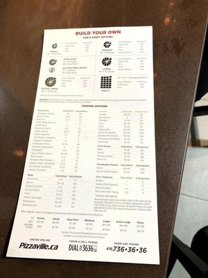 Menu photo 4 Pizzaville Mississauga, ON