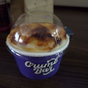 Crumb Bar - Creme Bae aka Creme Brulee with strawberry compote at bottom cake. - Desserts Near Me - Edmonton, Alberta Crumb Bar - Creme Bae aka Creme Brulee with strawberry compote at bottom cake. - Desserts Near Me - Edmonton, Alberta