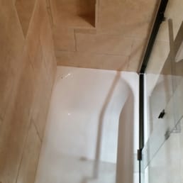 This photo shows the built-in niches that we requested and love! This photo shows the built-in niches that we requested and love!