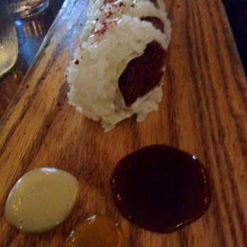 Uchi Houston - Ham and eggs!! The roll I had most looked forward to trying and it met my high expectations. - Sushi Bars Near Me - Houston, Texas Uchi Houston - Ham and eggs!! The roll I had most looked forward to trying and it met my high expectations. - Sushi Bars Near Me - Houston, Texas