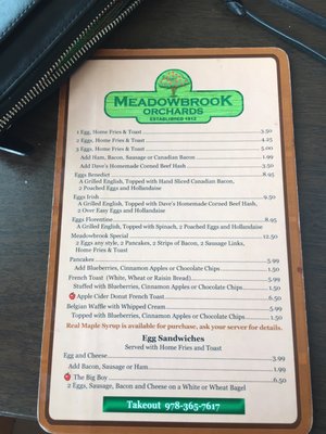 Menu photo 5 Meadowbrook Orchards Sterling, MA