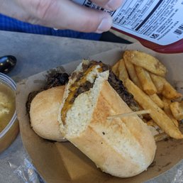 Italian beef and fries. SOOOOO tender and the bread is fluffy and soft.. Italian beef and fries. SOOOOO tender and the bread is fluffy and soft..