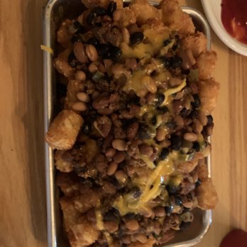 Chiefs Brew House - Cowboy basket with tater tots and chili - Barbeque Near Me - Coburg, Oregon Chiefs Brew House - Cowboy basket with tater tots and chili - Barbeque Near Me - Coburg, Oregon