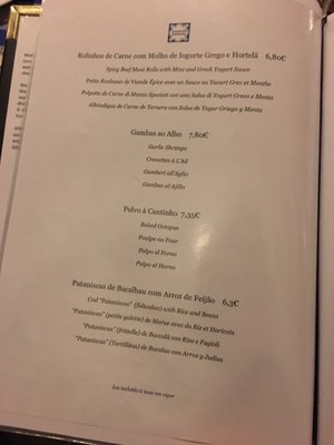 Menu photo 1 Cantinho Lusitano Lisbon, 11