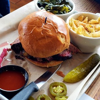 Seaside Brewing Company - Brisket sandwich w/ collard greens + pork belly mac - Breweries Near Me - Seaside, Oregon Seaside Brewing Company - Brisket sandwich w/ collard greens + pork belly mac - Breweries Near Me - Seaside, Oregon