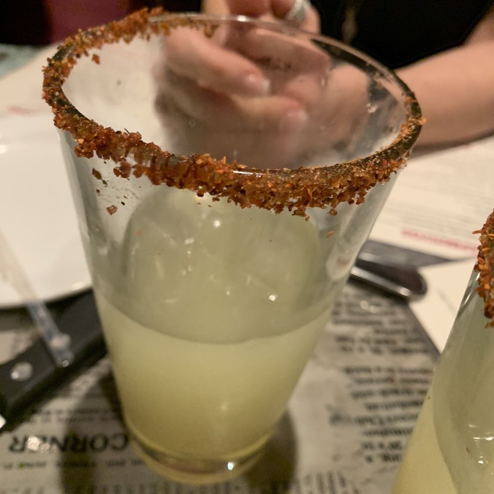 El Charro Cafe - Rimmed Margaretta glass.  Tanjin seasoning, Amazing.  Don't worry, it's not spicy. - Mexican Near Me - Tucson, Arizona