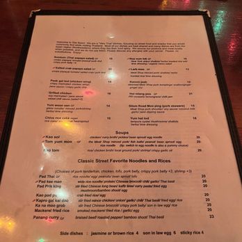 Glai Baan - Menu - Thai Near Me - Phoenix, Arizona