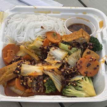 Oasis vietnamese restaurant - Bun Chay with added crushed chili hot oil. Delicious! - Vietnamese Near Me - Lake George, New York Oasis vietnamese restaurant - Bun Chay with added crushed chili hot oil. Delicious! - Vietnamese Near Me - Lake George, New York