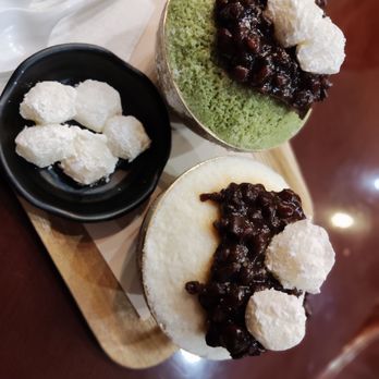 Okrumong - Green Snow Bowl and OG Snow Bowl with extra mochi - Desserts Near Me - Torrance, California Okrumong - Green Snow Bowl and OG Snow Bowl with extra mochi - Desserts Near Me - Torrance, California