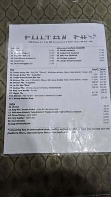 Menu photo 4 Fulton Pho Arden-Arcade, CA