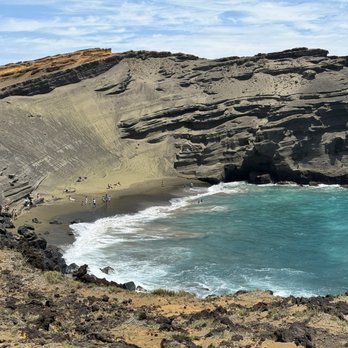 Green Sand Beach - Here you are the crater - Beaches Near Me