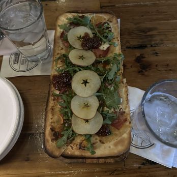 Railcar Modern American Kitchen - Fig Prosciutto Flatbread - New American Near Me - Omaha, Nebraska
