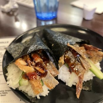 Sake2Me Sushi - Salmon Skin Hand roll - Japanese Near Me - Fremont, California Sake2Me Sushi - Salmon Skin Hand roll - Japanese Near Me - Fremont, California