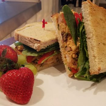 Indigo Tea Lounge - Lunch special sandwich, some kind of curried chicken salad - Coffee & Tea Near Me - Anchorage, Alaska