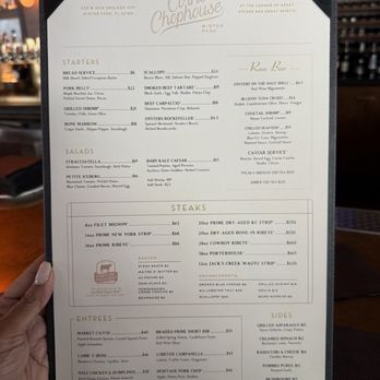 Corner Chophouse - Menu - Steakhouses Near Me - Winter Park, Florida