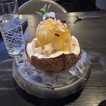 Gordon Ramsay Hell's Kitchen - Coconut sorbet with mango curd, yum!! - Steakhouses Near Me - Stateline, Nevada