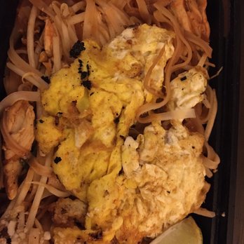 Pad Thai Classic - Here is the Pad Thai with just the egg placed on top. It should be mixed in. Just seemed thrown together. - Thai Near Me - Long Beach, California