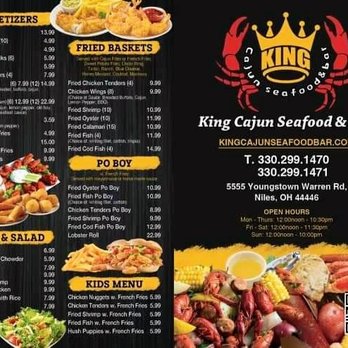 King Cajun Seafood & Bar - Menu F/ B - Seafood Near Me - Niles, Ohio King Cajun Seafood & Bar - Menu F/ B - Seafood Near Me - Niles, Ohio