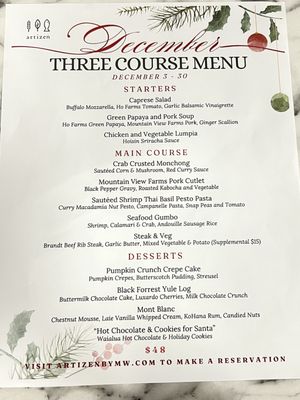 Menu photo 8 Artizen Honolulu, HI