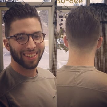 Men S Haircut Natural Neckline With Fade And Disconnection At The