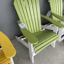 American Leisure Company - Folding Adirondack chairs in solid colors or solids with white