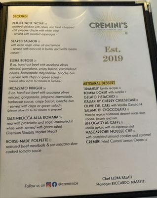 Menu photo 1 Cremini's - Aperitivo & Kitchen Brooklyn, NY