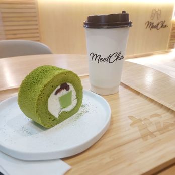 Kyo Matcha - Matcha roll cake and peach oolong hot tea - Desserts Near Me - Pittsburgh, Pennsylvania Kyo Matcha - Matcha roll cake and peach oolong hot tea - Desserts Near Me - Pittsburgh, Pennsylvania