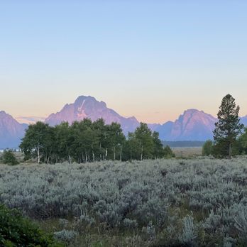 Jackson Lake Lodge - Sunrise view from our room - Hotels Near Me - Moran, Wyoming