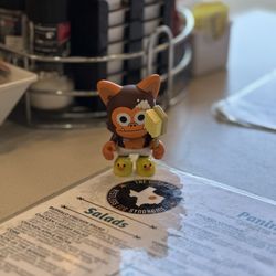 Scrambler Cafe - Brought our little Superplastic friend to brunch!