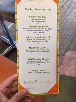 Menu photo 3 Forty Carrots Chestnut Hill, MA