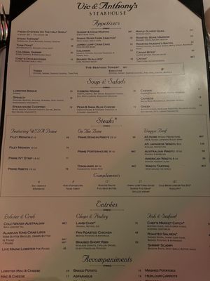 Menu photo 2 Vic & Anthony's Steakhouse Las Vegas, NV Menu photo 2 Vic & Anthony's Steakhouse Las Vegas, NV