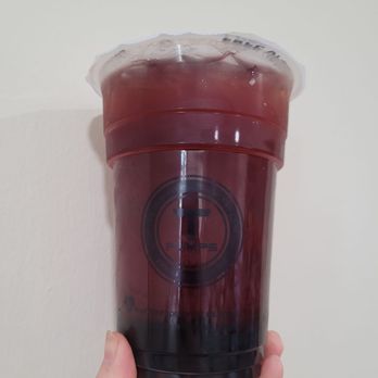Tpumps - pumpbo mango strawberry black tea with honey boba (light ice) - Bubble Tea Near Me - Foster City, California