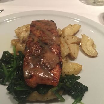 Linwoods - Salmon over spinach. - New American Near Me - Owings Mills, Maryland Linwoods - Salmon over spinach. - New American Near Me - Owings Mills, Maryland