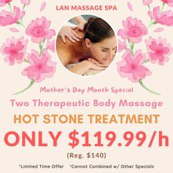 Lan Massage Spa - Two Therapeutic Body Massage ONLY $119.99/h