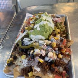 Vegan chorizo nachos